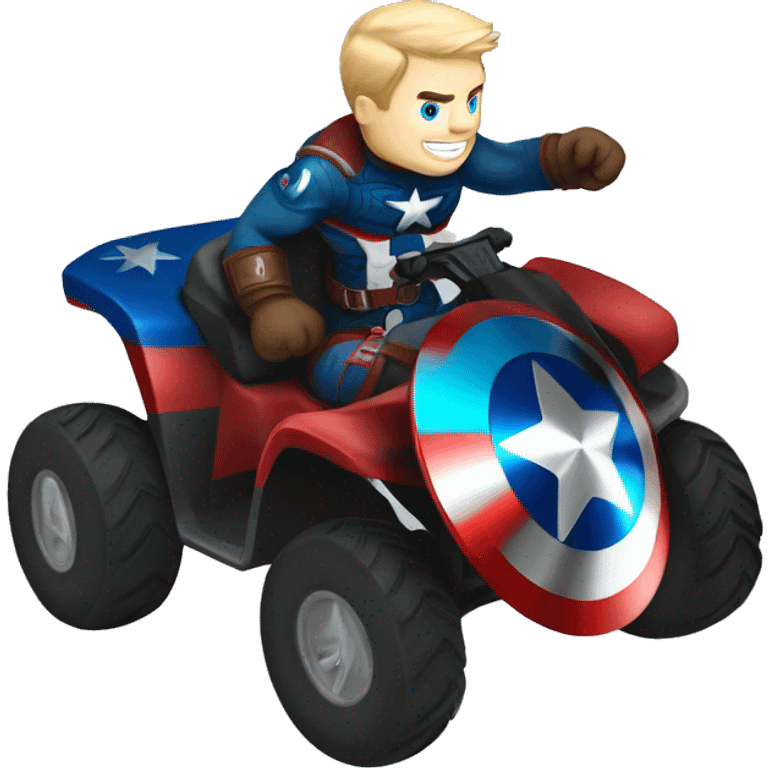 Captain America on a four wheeler emoji