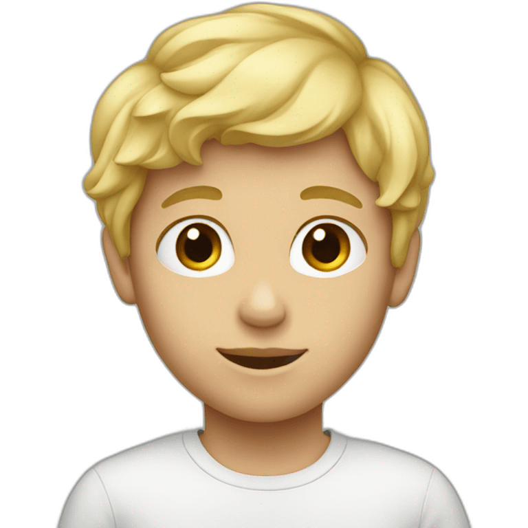 kid, blond hair emoji