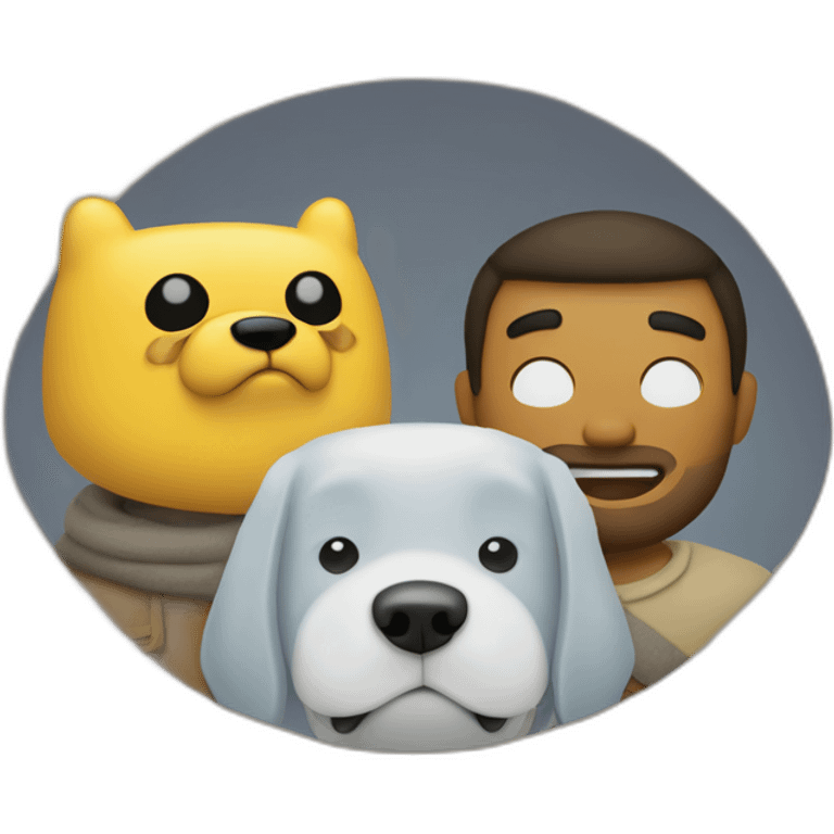 Jake the dog and Finn the human emoji