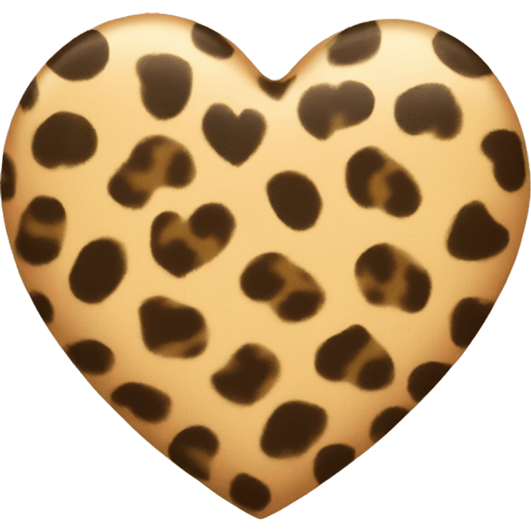 Cheetah print love heart  emoji