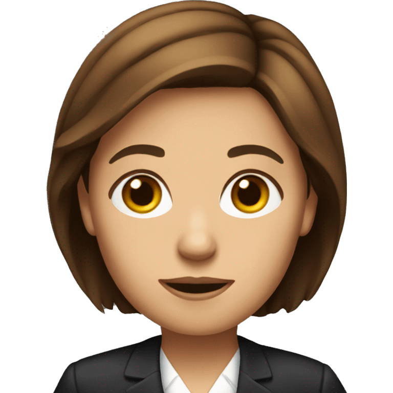  Brown hair talking female lawyer  emoji