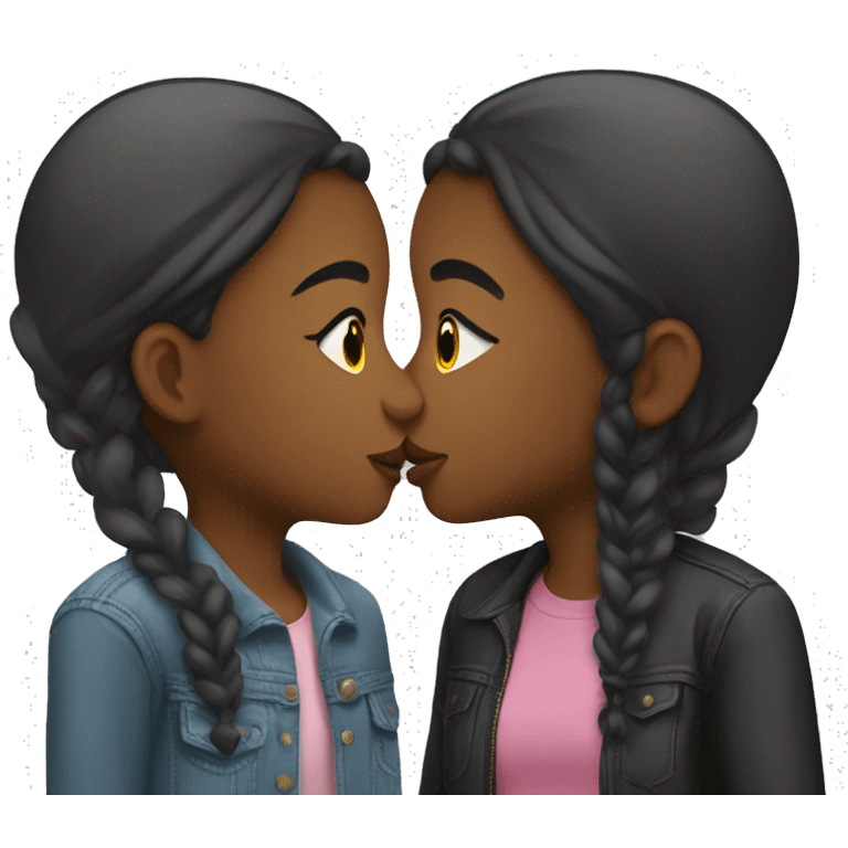 two girls kissing  emoji