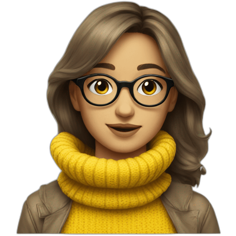 turtleneck glasses yellow emoji