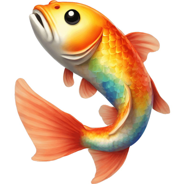 rainbow koi fish emoji