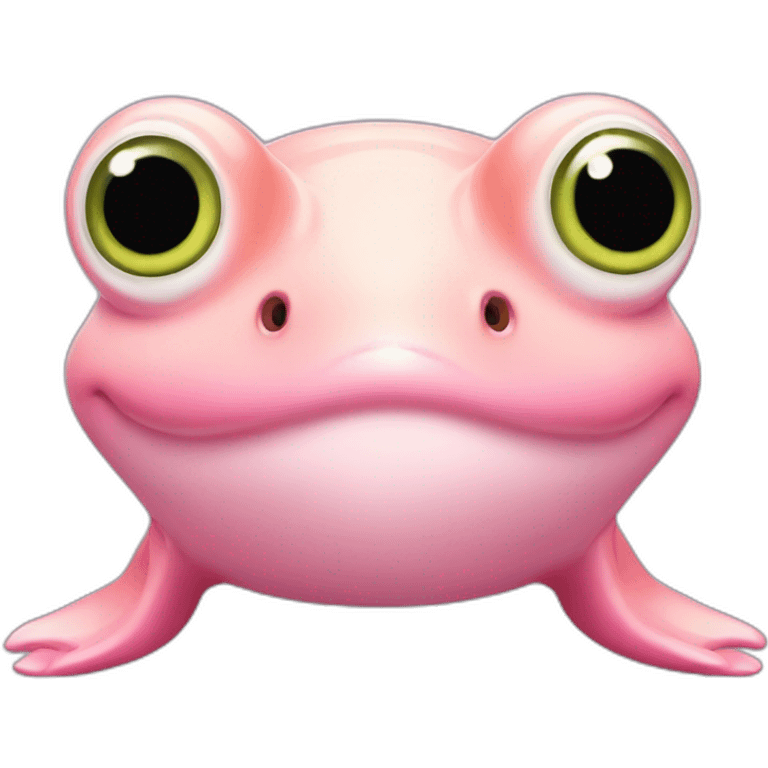 Pink beluga whale frog emoji