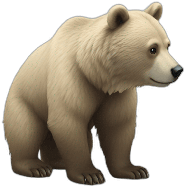 a bear cub on the ice floe emoji