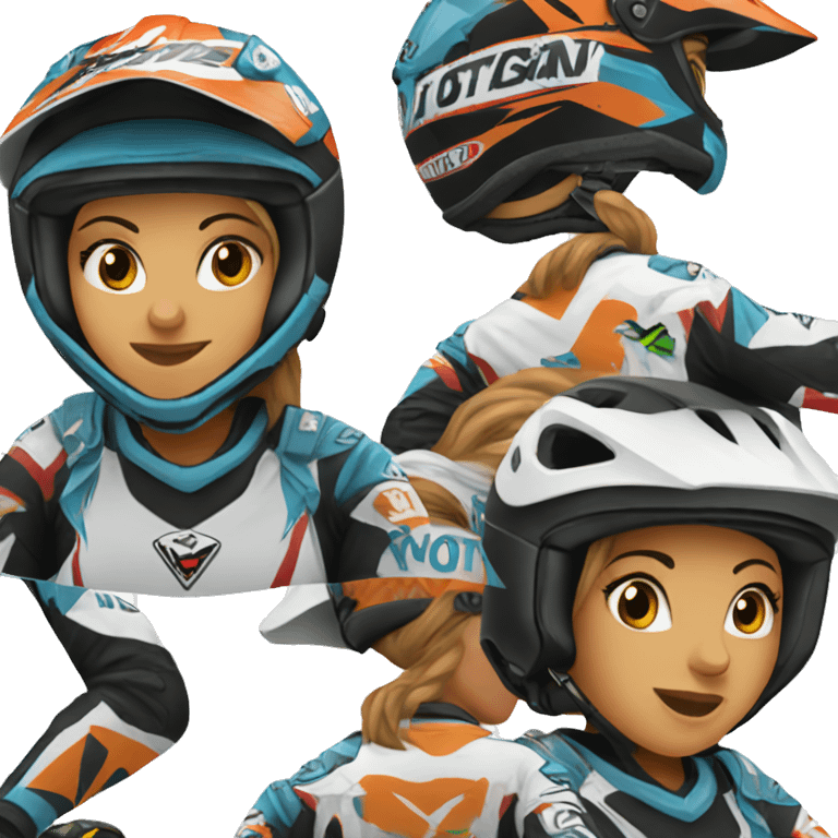 motocross women emoji