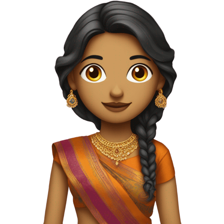 girl wearing saree emoji