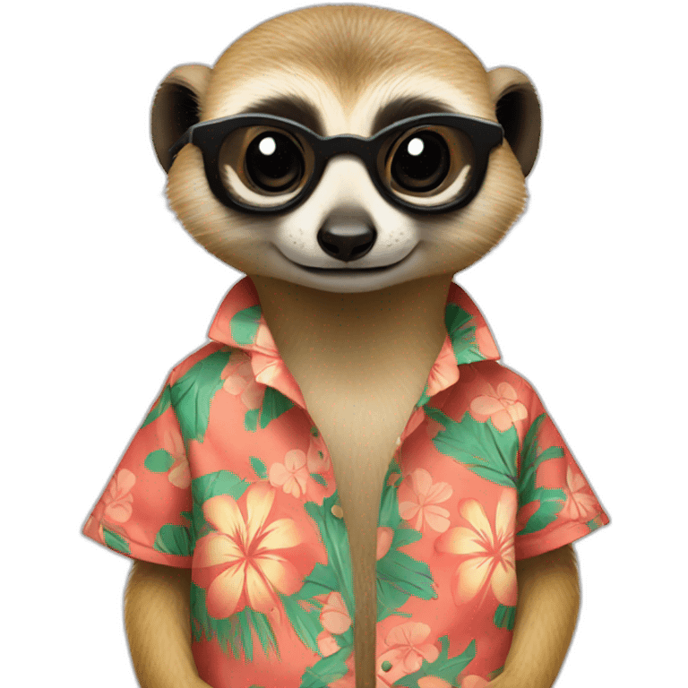 Meerkat in Hawaiian shirt emoji