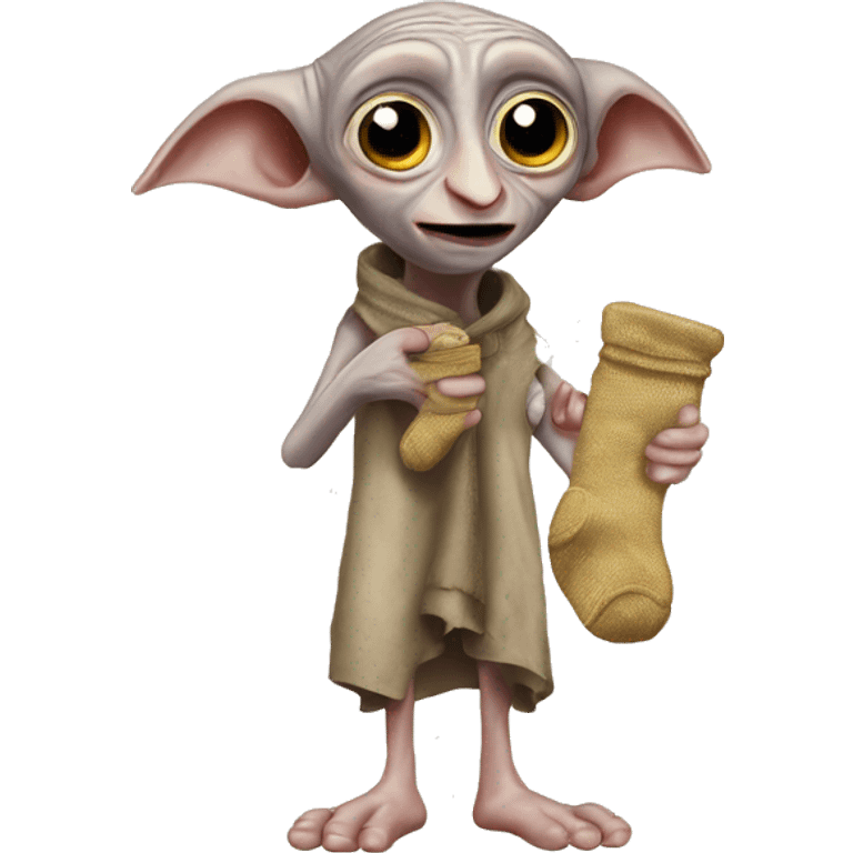 Dobby from harry potter holding socks emoji