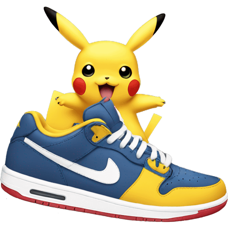 pikachu wearing air jordans emoji