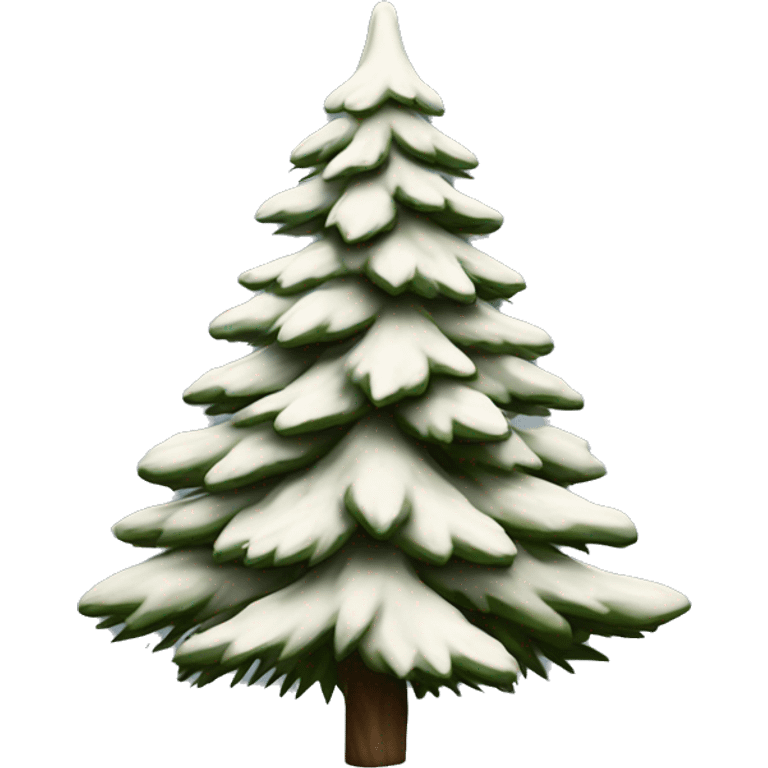 Realistic isolated off white fir christmas tree  bardo emoji