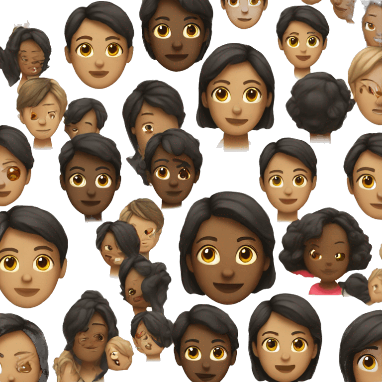 Women with son dark hair emoji