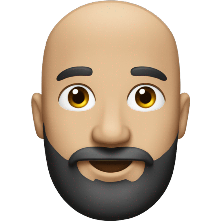 bald head, clean beard, hat, truckman, black beard  emoji