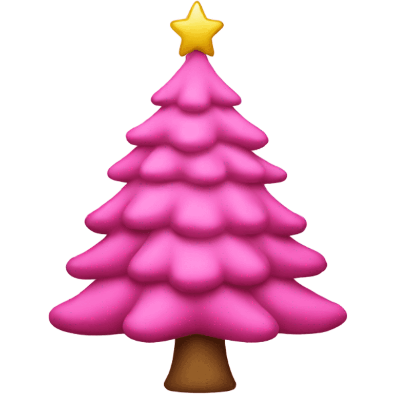 Pink Christmas tree  emoji