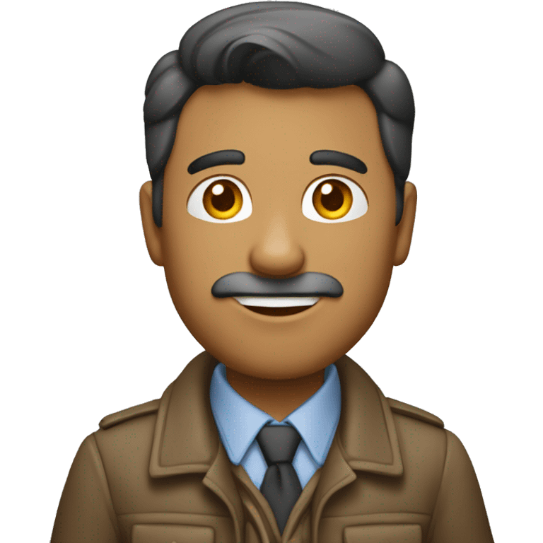 homme brun qui trvaille sur mac emoji