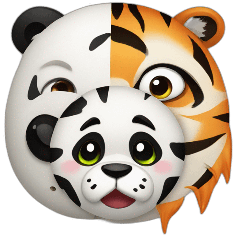 panda and tiger crying emoji