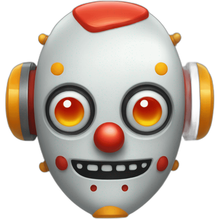 robot clown head emoji