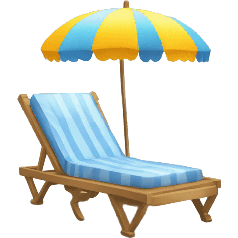 sun bed with umbrella emoji