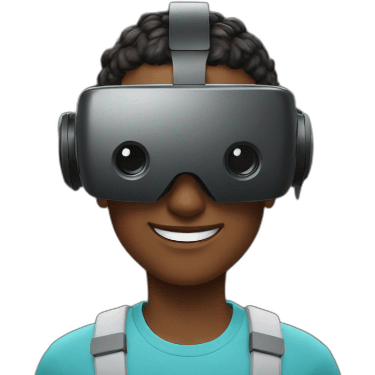 person using VR headset emoji