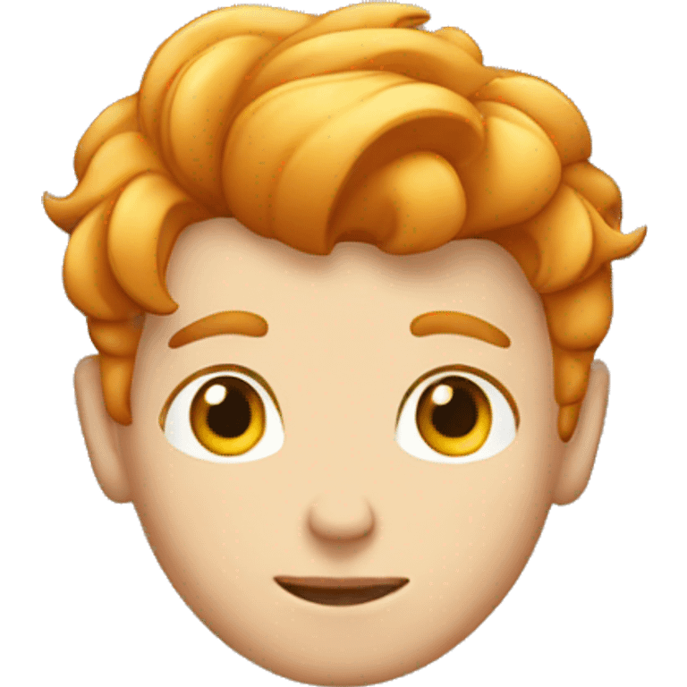 GINGER boy with blond streak of hair emoji