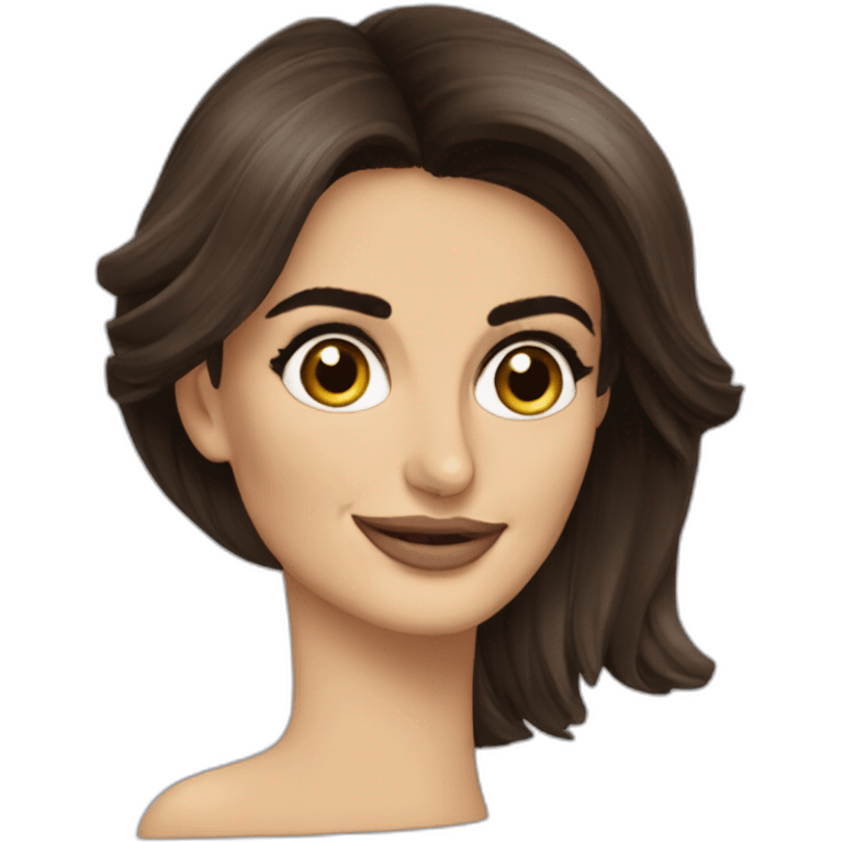 Penelope Cruz with a beard emoji