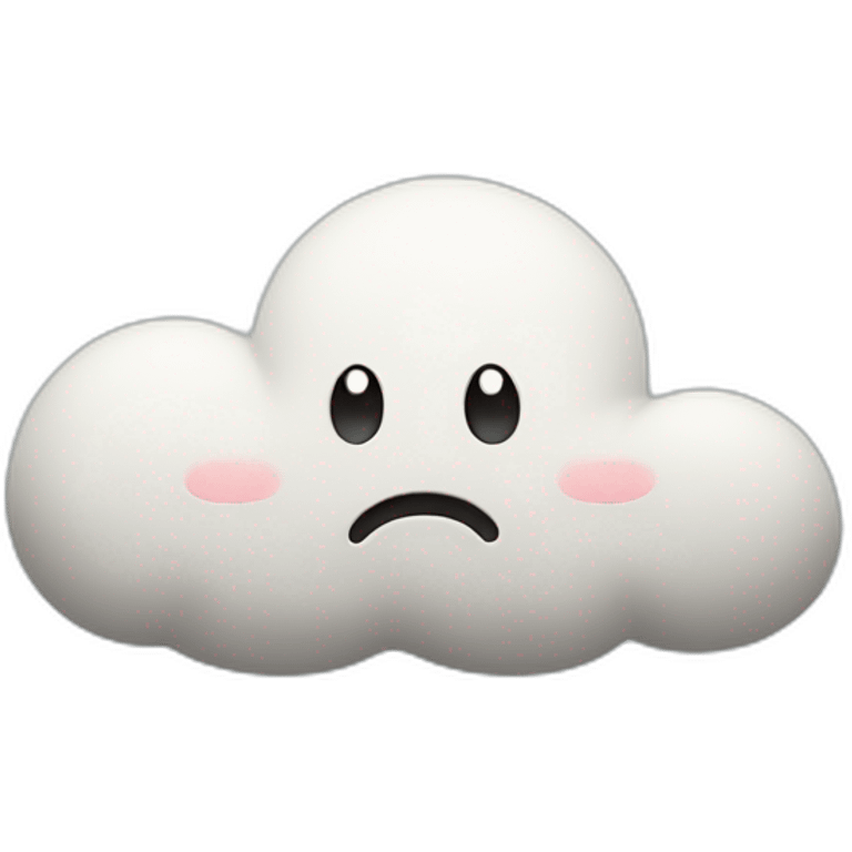 sad Cloud with eyes and hands praying emoji