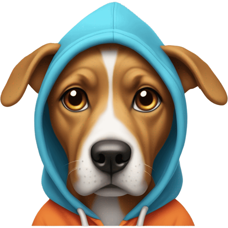 Dog wearing hoodie  emoji