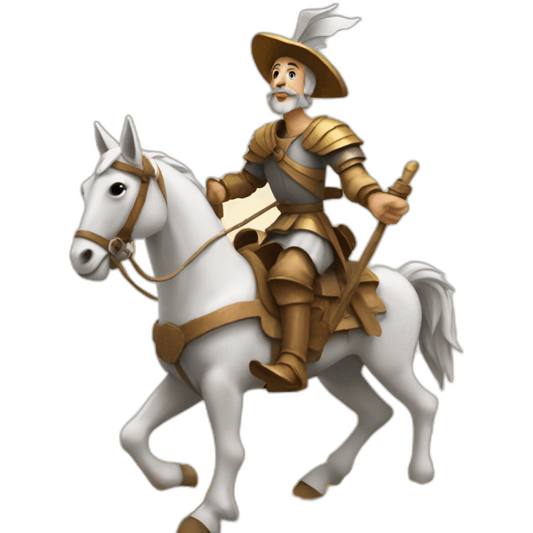 don quixote riding toward a windmill emoji