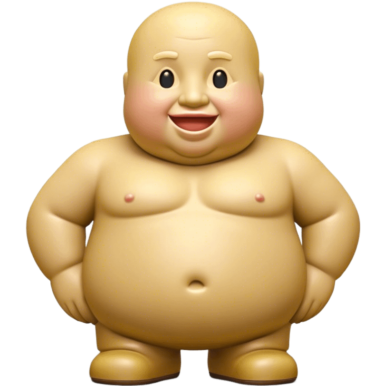 Cinematic Realistic Botero Sculpture Pop Culture Emoji, featuring an exaggerated, whimsical portrayal inspired by the famed sculptor rendered with dynamic textures and vibrant, artistic lighting. emoji