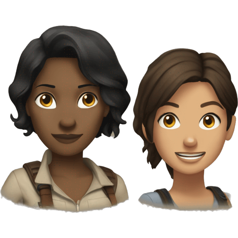 Elena Fisher and Chloe Frazer Uncharted emoji