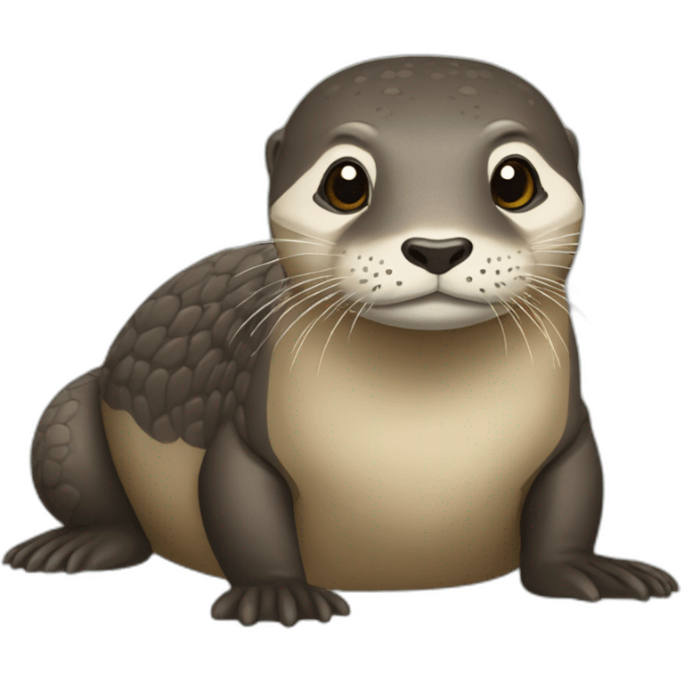 Loutre sur tortue emoji