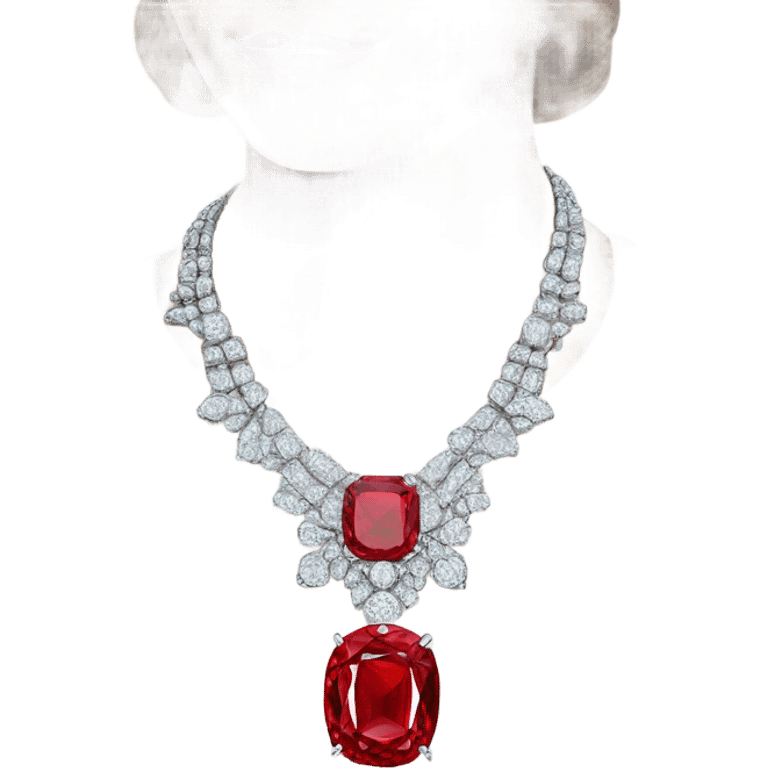 cartier diamond necklace red emoji