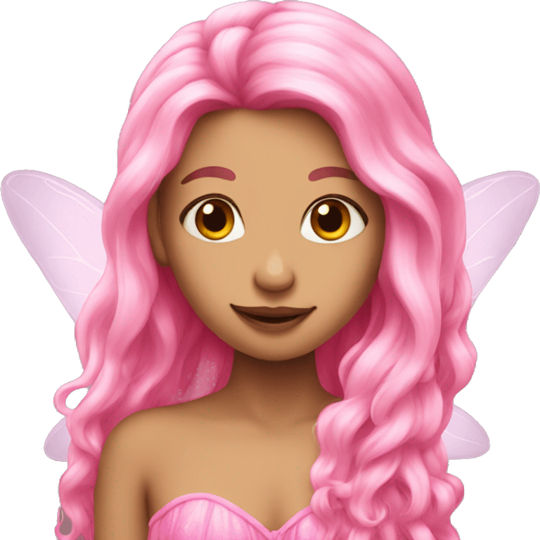 Long hair pink fairy emoji