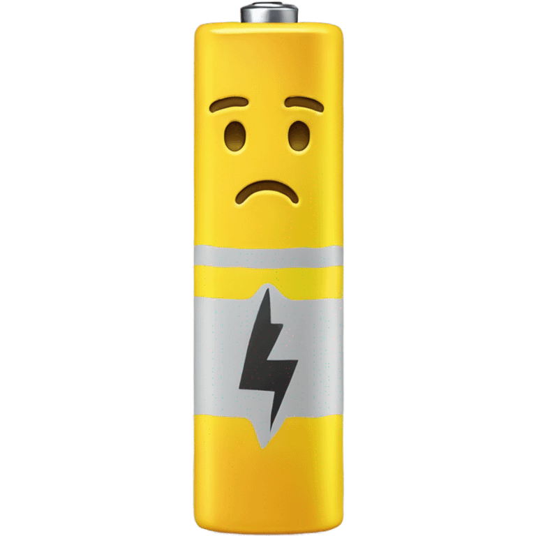 Worry yellow battery emoji