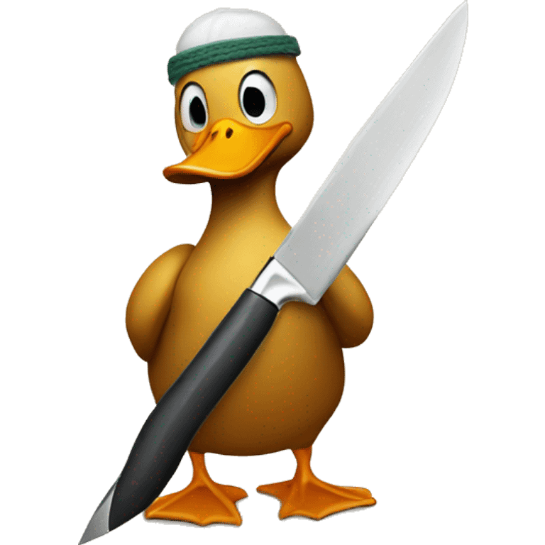 Duck with a knife emoji