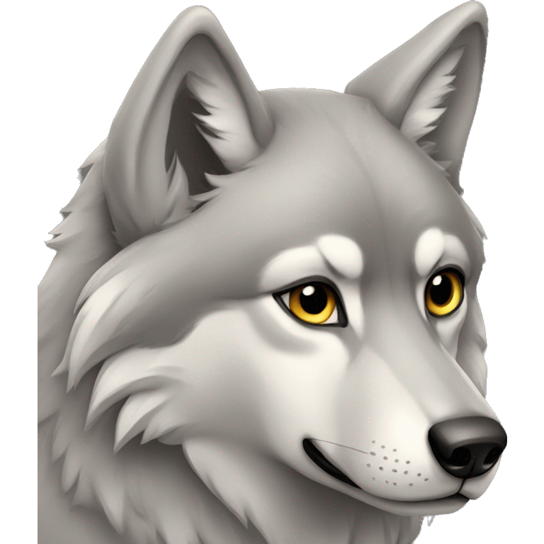 Loup amoureux  emoji