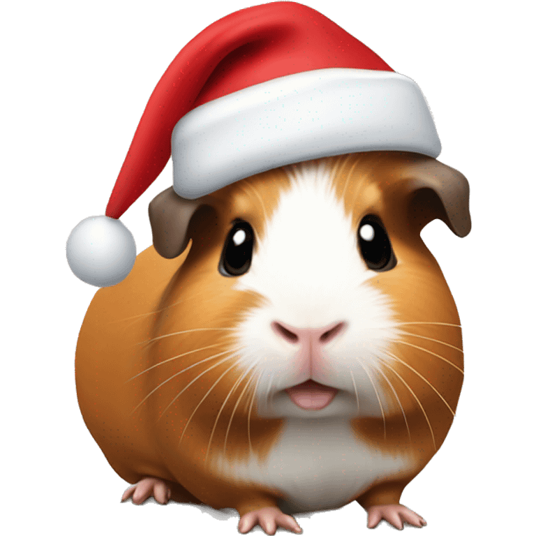 Guinea pig wearing Santa hat  emoji