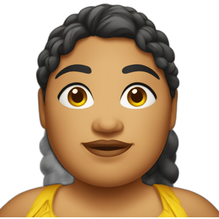 Fat Polynesian Woman emoji