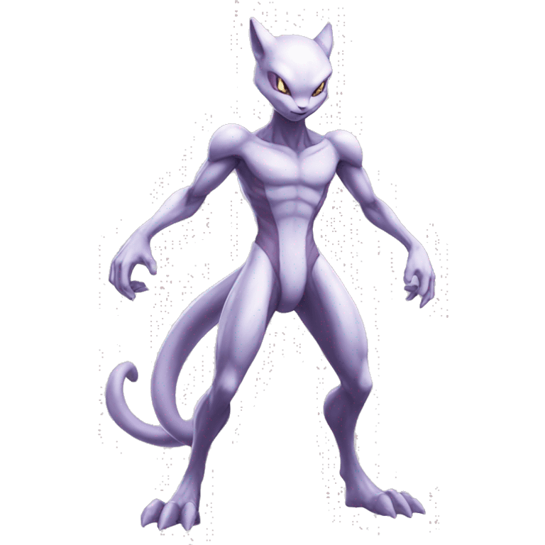 Anthro Mewtwo-Pokémon full body emoji