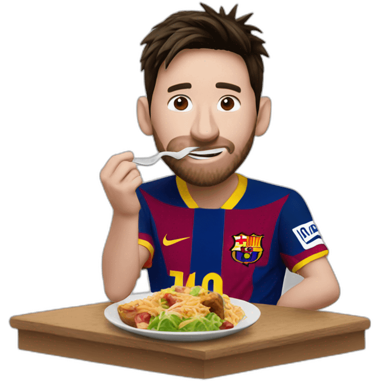 MESSI comiendo emoji