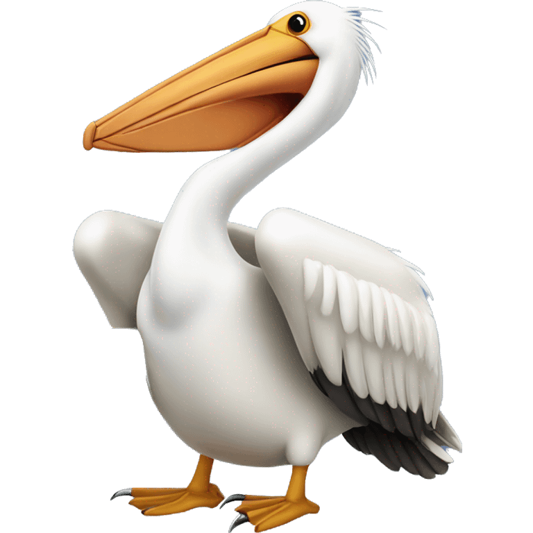 pelican holding computer emoji