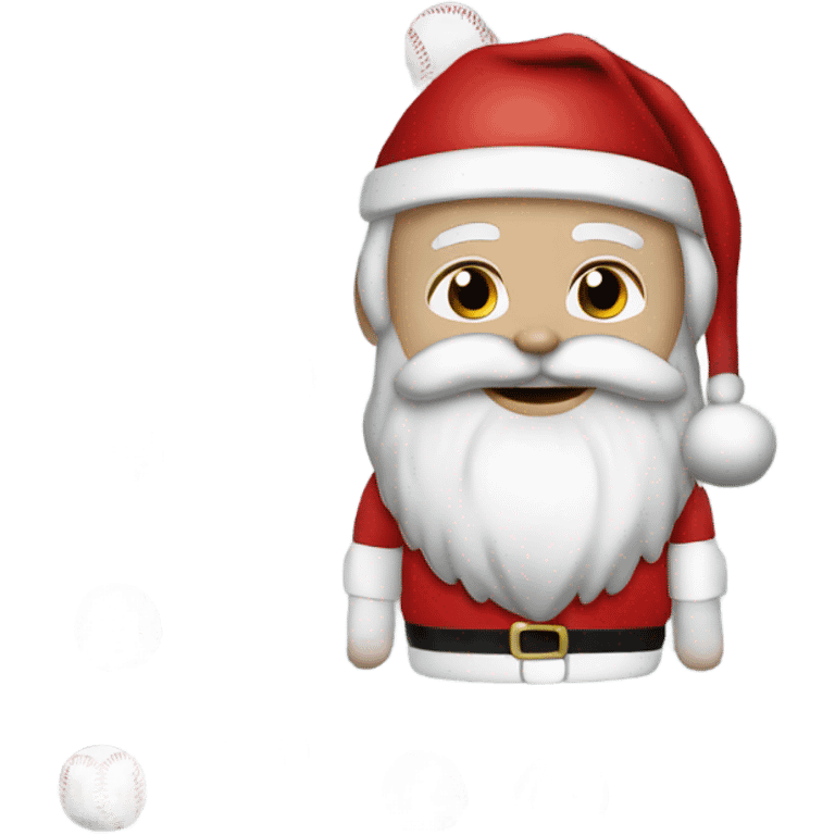  white Santa baseball player Merry Christmas  emoji