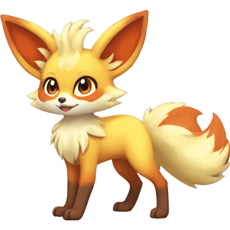  Fennekin-Flareon—Vulpix-Fakemon Full body emoji