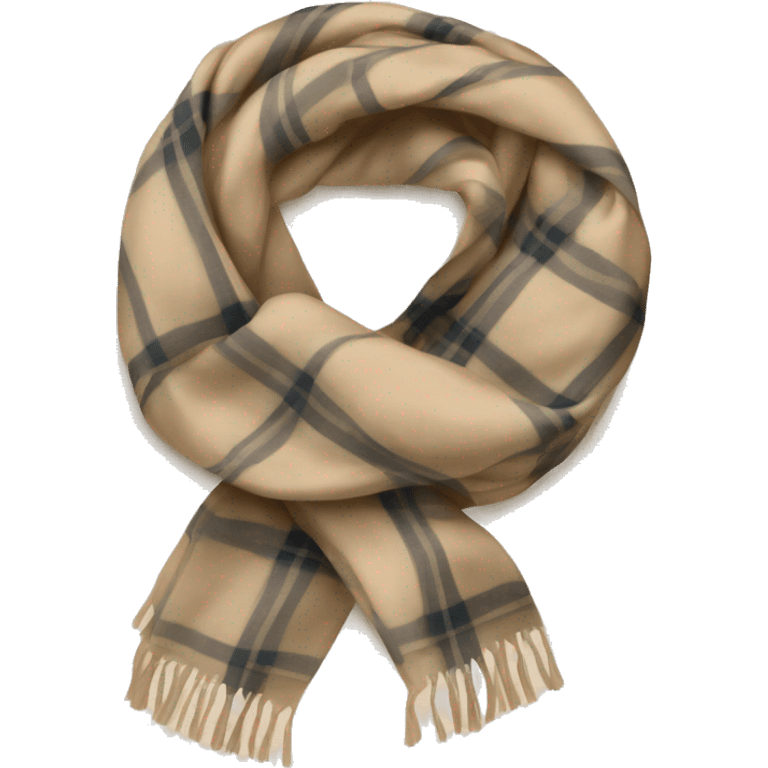 scarf in beige plaid emoji