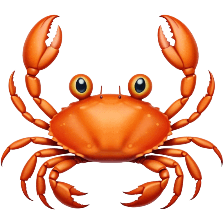 Cinematic Cute Baby Crab Portrait Emoji, Head tilted playfully and inquisitively, featuring an adorably small form with a delicately patterned carapace, round, sparkling eyes, and tiny, endearing pincers, Simplified yet irresistibly adorable features, highly detailed, glowing with a warm, friendly coastal glow, high shine, affectionate and lively, stylized with a touch of seaside whimsy, soft glowing outline, capturing the essence of a mischievous yet loving baby crab that seems as if it could pinch its way out of the screen into your arms! emoji