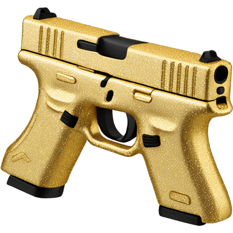 gold sparkly glock emoji