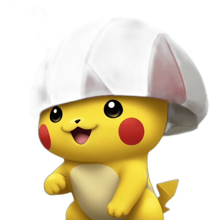 Pikachu playing rugby emoji