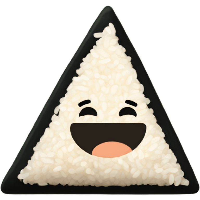 Rice in a triangle wrapped with nori emoji