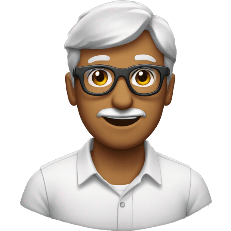 chico moreno con gafas caminando emoji